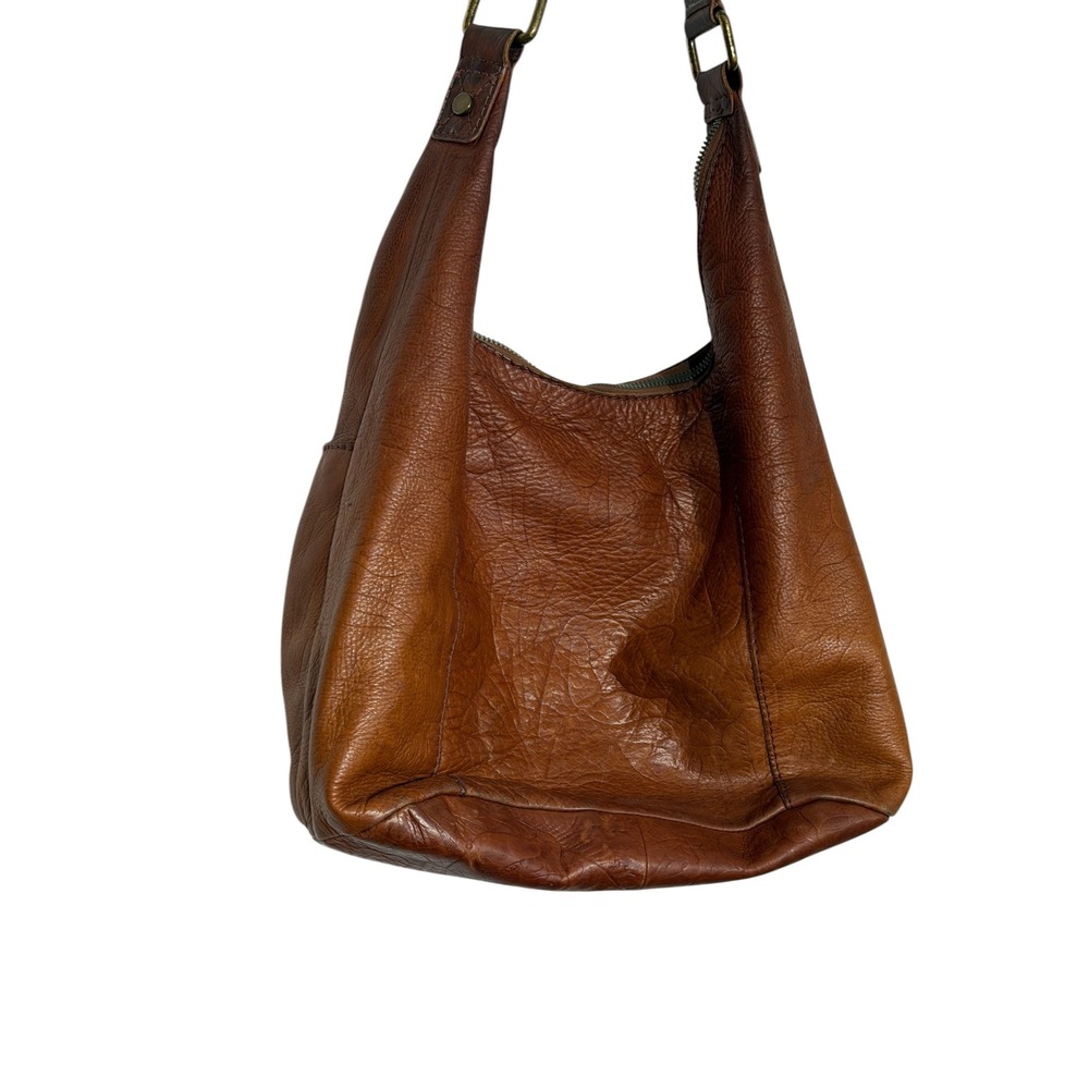 American Leather Co Brown Slouchy Hobo Bag Boho Chic Neutral Earthcore Vintage - Picture 11 of 16